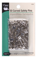 Safety Pins, Curved, Size 1, 50 ct