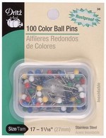 Pins, Color Ball, 100 ct