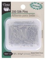 Pins, Silk Pins, 200 ct