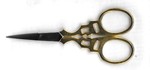 3.5 Embroidery Scissors, Fancy Golden Handle -CLOSEOUT