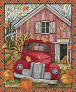 Red Truck - Pumpkin Shed Panel