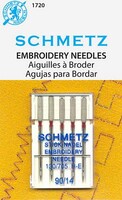 Schmetz Embroidery Needles, 14/90