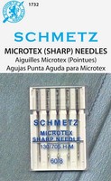 Schmetz Microtex/Sharp Needles, 60/8