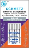 Schmetz Chrome Microtex Needles, 80/12