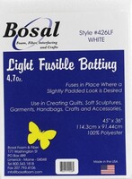 Light Single-Sided Fusible Batting, 45 x 36 inches